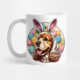 Easter Celebration with English Cocker Spaniel in Bunny Ears Mug